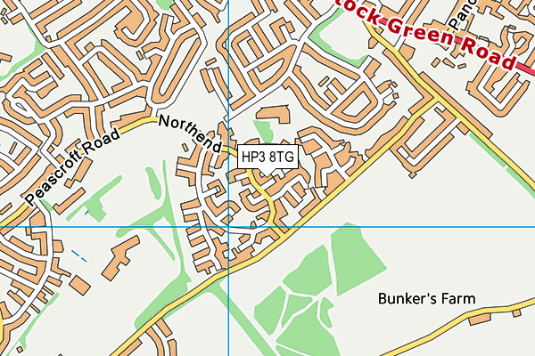 HP3 8TG map - OS VectorMap District (Ordnance Survey)