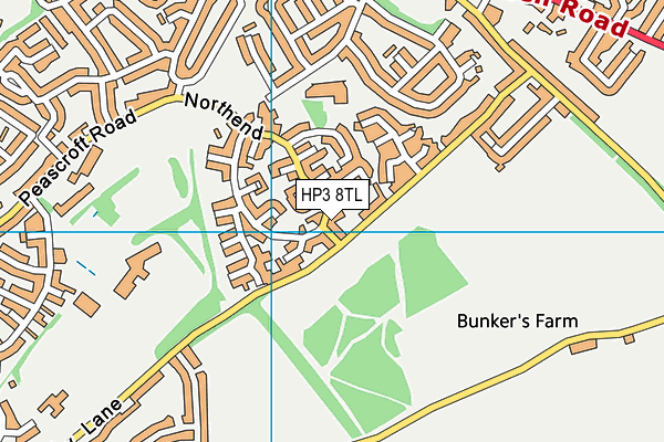 HP3 8TL map - OS VectorMap District (Ordnance Survey)