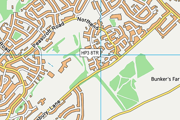 HP3 8TR map - OS VectorMap District (Ordnance Survey)