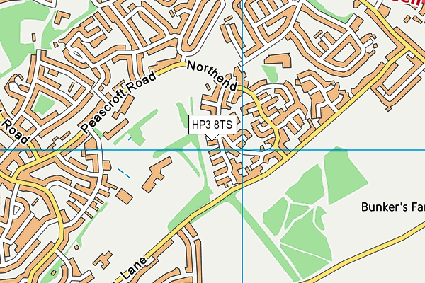 HP3 8TS map - OS VectorMap District (Ordnance Survey)