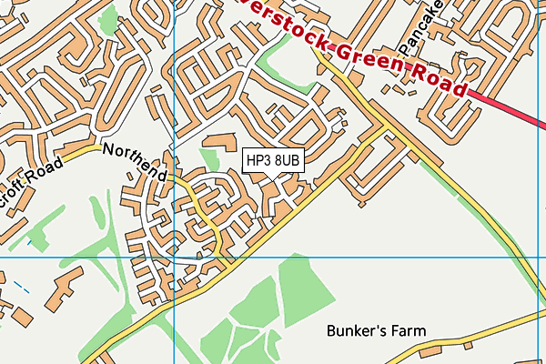 HP3 8UB map - OS VectorMap District (Ordnance Survey)