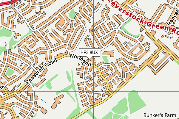 HP3 8UX map - OS VectorMap District (Ordnance Survey)
