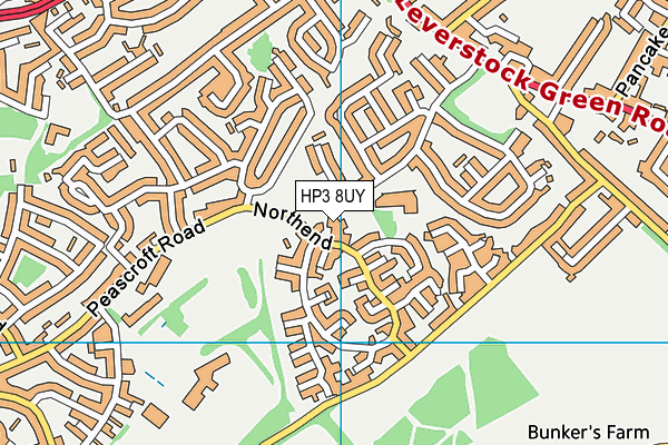 HP3 8UY map - OS VectorMap District (Ordnance Survey)