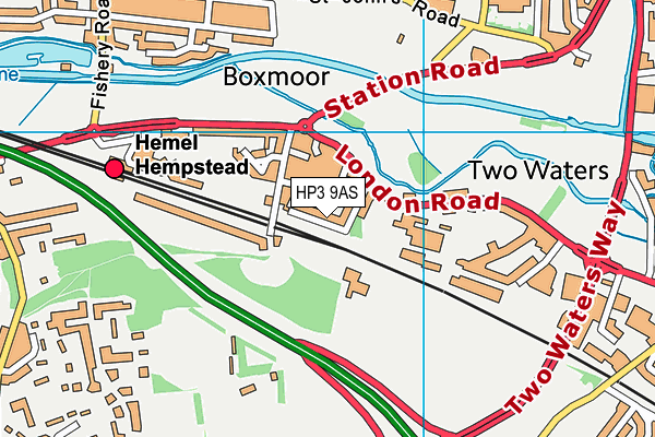 HP3 9AS map - OS VectorMap District (Ordnance Survey)