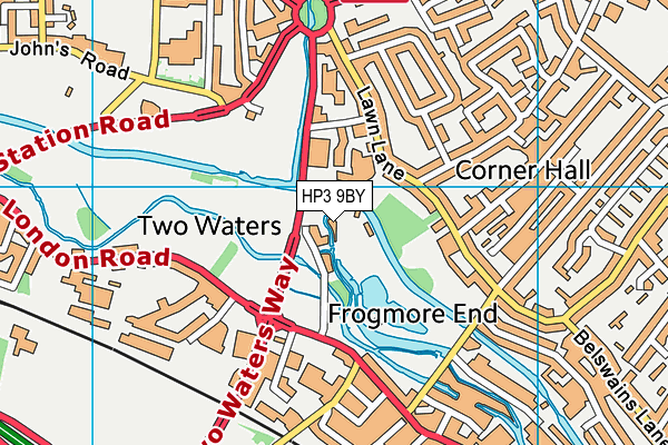 HP3 9BY map - OS VectorMap District (Ordnance Survey)