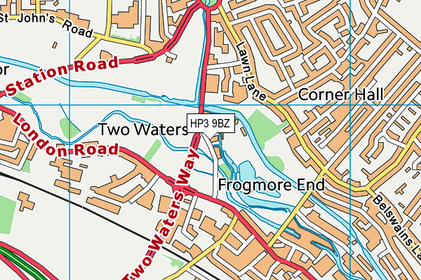 HP3 9BZ map - OS VectorMap District (Ordnance Survey)