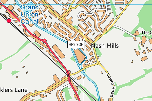 HP3 9DH map - OS VectorMap District (Ordnance Survey)