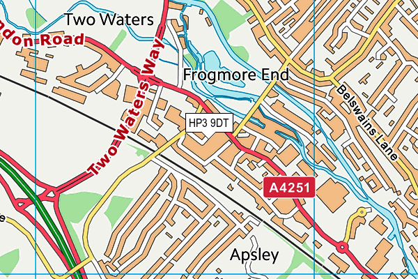 HP3 9DT map - OS VectorMap District (Ordnance Survey)