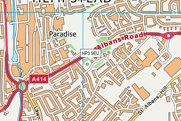 HP3 9EU map - OS VectorMap District (Ordnance Survey)