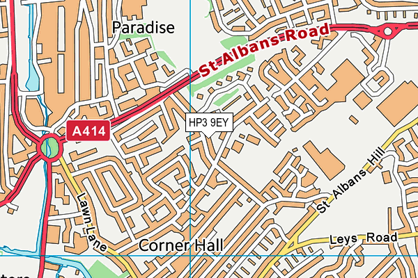 HP3 9EY map - OS VectorMap District (Ordnance Survey)