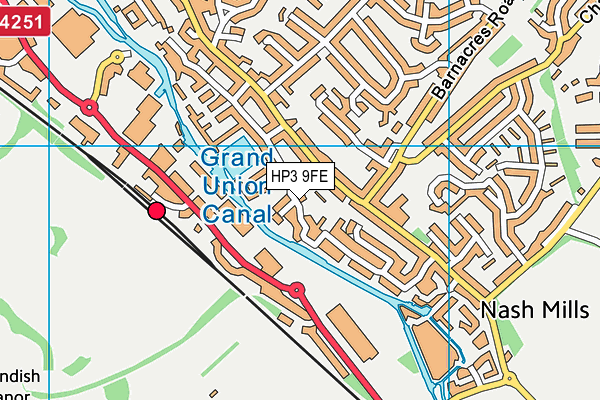 HP3 9FE map - OS VectorMap District (Ordnance Survey)