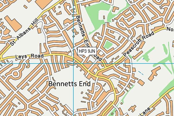 HP3 9JN map - OS VectorMap District (Ordnance Survey)