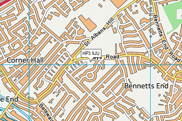 HP3 9JU map - OS VectorMap District (Ordnance Survey)