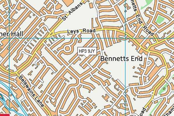 HP3 9JY map - OS VectorMap District (Ordnance Survey)