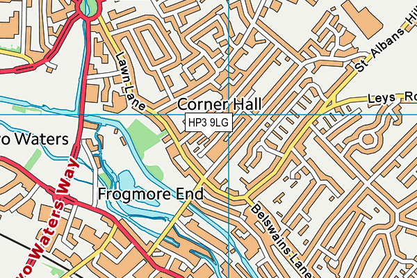 HP3 9LG map - OS VectorMap District (Ordnance Survey)