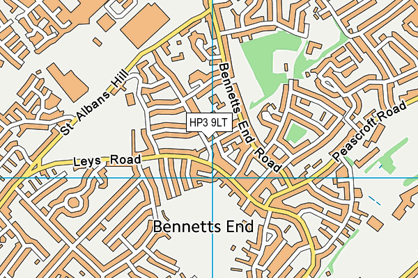HP3 9LT map - OS VectorMap District (Ordnance Survey)
