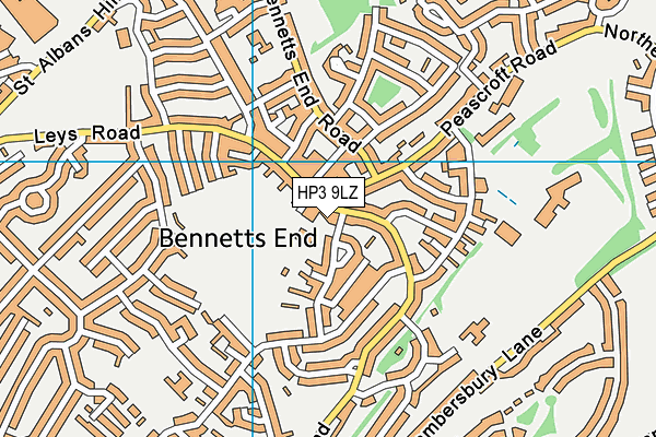 HP3 9LZ map - OS VectorMap District (Ordnance Survey)