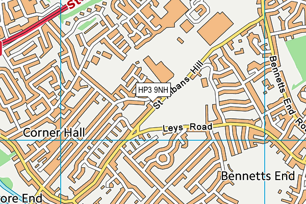 The Snow Centre Hemel Hempstead map (HP3 9NH) - OS VectorMap District (Ordnance Survey)