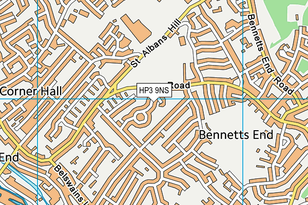 HP3 9NS map - OS VectorMap District (Ordnance Survey)