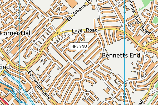 HP3 9NU map - OS VectorMap District (Ordnance Survey)
