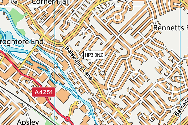 HP3 9NZ map - OS VectorMap District (Ordnance Survey)