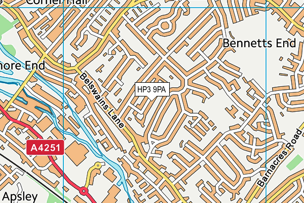 HP3 9PA map - OS VectorMap District (Ordnance Survey)