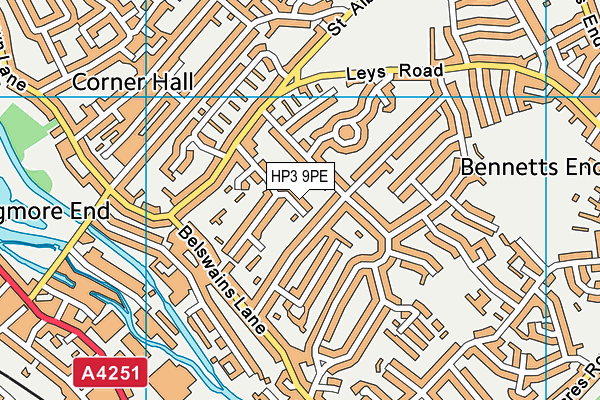 HP3 9PE map - OS VectorMap District (Ordnance Survey)