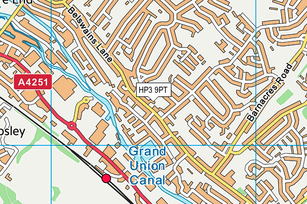 HP3 9PT map - OS VectorMap District (Ordnance Survey)