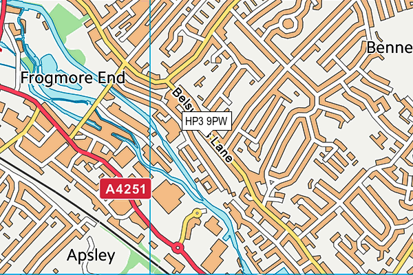 HP3 9PW map - OS VectorMap District (Ordnance Survey)