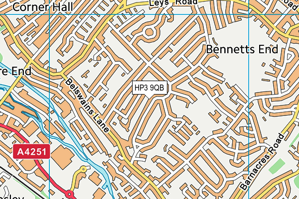 HP3 9QB map - OS VectorMap District (Ordnance Survey)