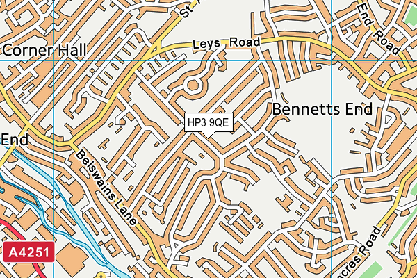 HP3 9QE map - OS VectorMap District (Ordnance Survey)