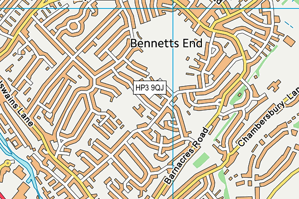 HP3 9QJ map - OS VectorMap District (Ordnance Survey)