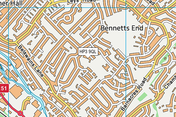 HP3 9QL map - OS VectorMap District (Ordnance Survey)