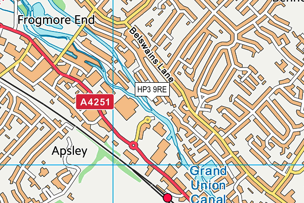 HP3 9RE map - OS VectorMap District (Ordnance Survey)