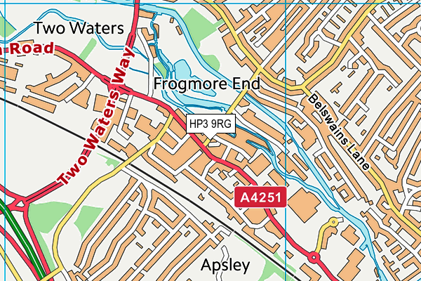 HP3 9RG map - OS VectorMap District (Ordnance Survey)