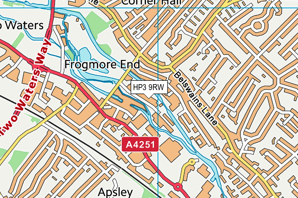 HP3 9RW map - OS VectorMap District (Ordnance Survey)