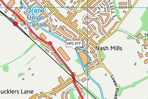 HP3 9TF map - OS VectorMap District (Ordnance Survey)