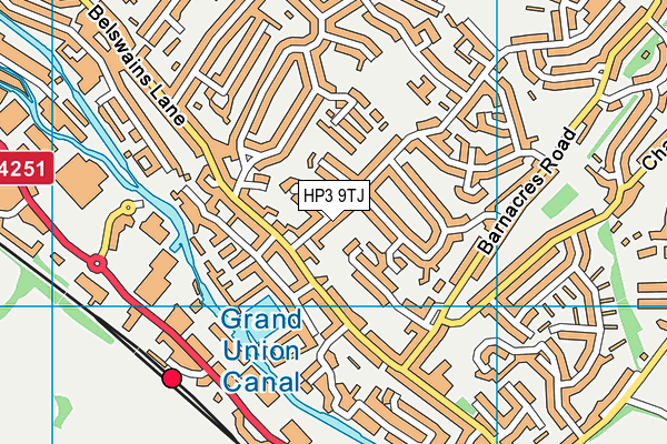 HP3 9TJ map - OS VectorMap District (Ordnance Survey)