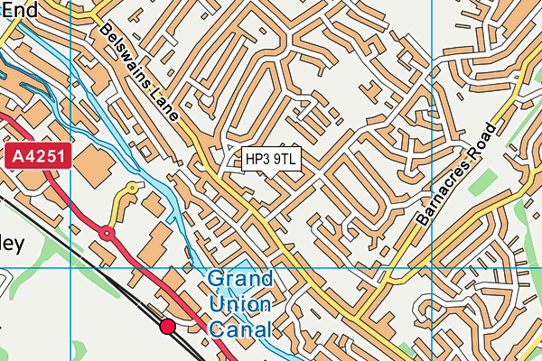 HP3 9TL map - OS VectorMap District (Ordnance Survey)
