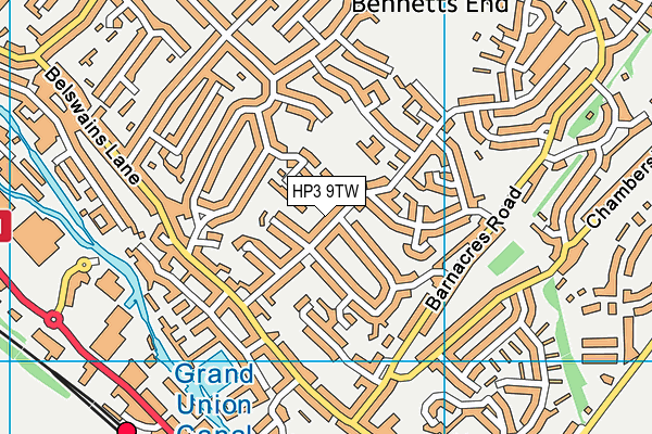 HP3 9TW map - OS VectorMap District (Ordnance Survey)