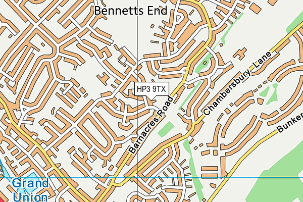 HP3 9TX map - OS VectorMap District (Ordnance Survey)