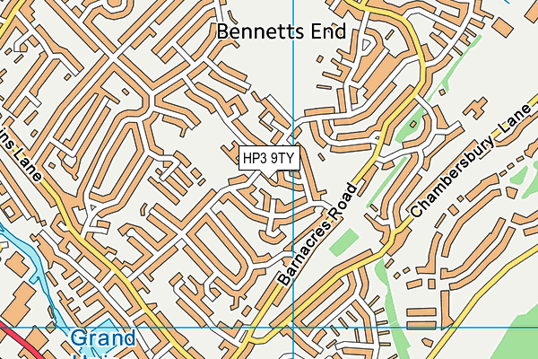 HP3 9TY map - OS VectorMap District (Ordnance Survey)