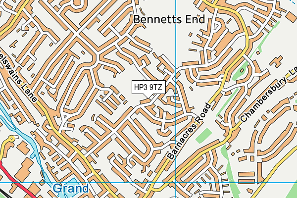 HP3 9TZ map - OS VectorMap District (Ordnance Survey)