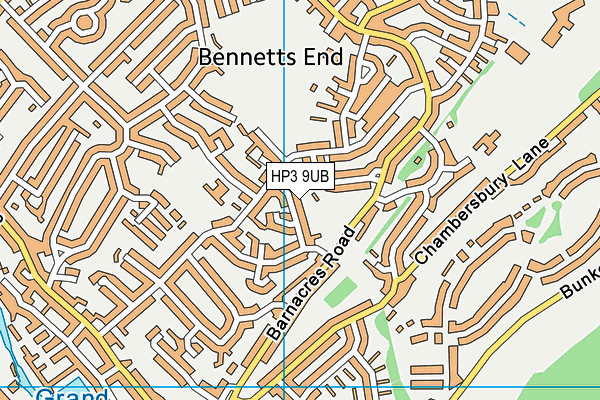 HP3 9UB map - OS VectorMap District (Ordnance Survey)