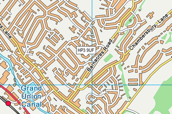 HP3 9UF map - OS VectorMap District (Ordnance Survey)
