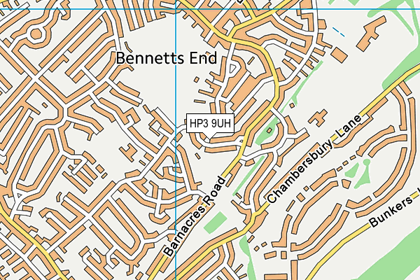 HP3 9UH map - OS VectorMap District (Ordnance Survey)