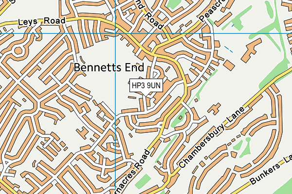 HP3 9UN map - OS VectorMap District (Ordnance Survey)