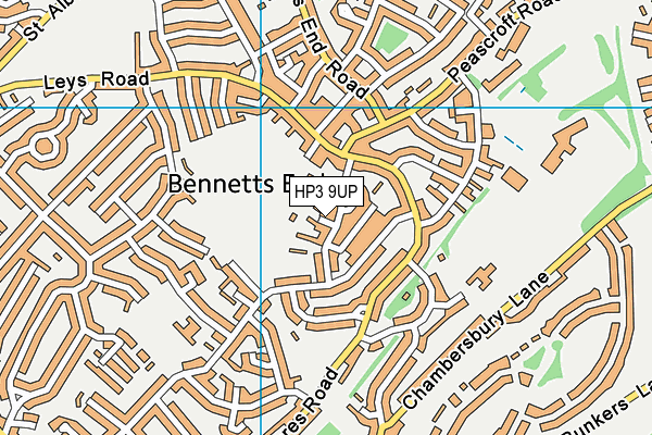 HP3 9UP map - OS VectorMap District (Ordnance Survey)