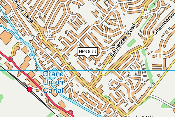 HP3 9UU map - OS VectorMap District (Ordnance Survey)