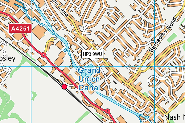 HP3 9WU map - OS VectorMap District (Ordnance Survey)